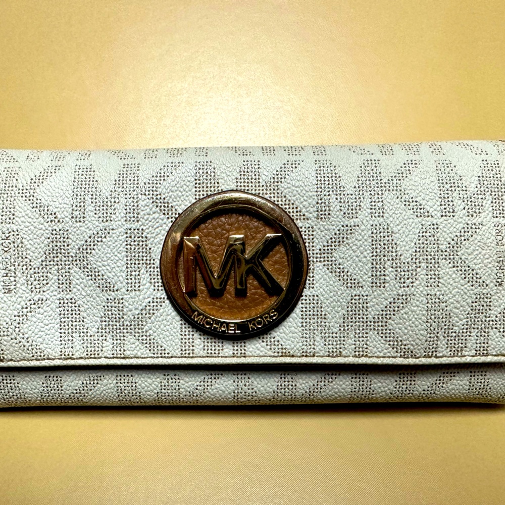 Michael Kors - Fulton White Leather Wallet